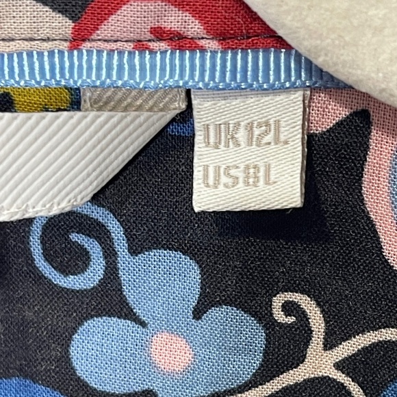 BODEN Flower Paisley Print Shirt Button Down Mini Dress Western Tie Belt Pockets - Picture 4 of 9